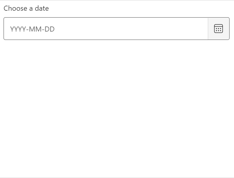 Calendar Open Button Selector