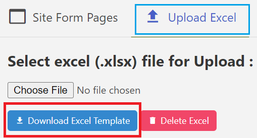 Download Excel Template Interface