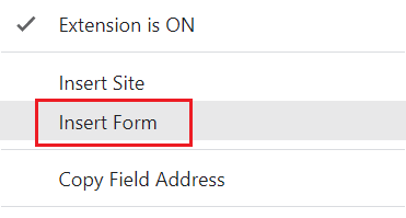 Insert Site Form