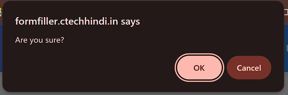 Confirm Dialog Handling