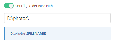 Set File/Folder Base Path Example